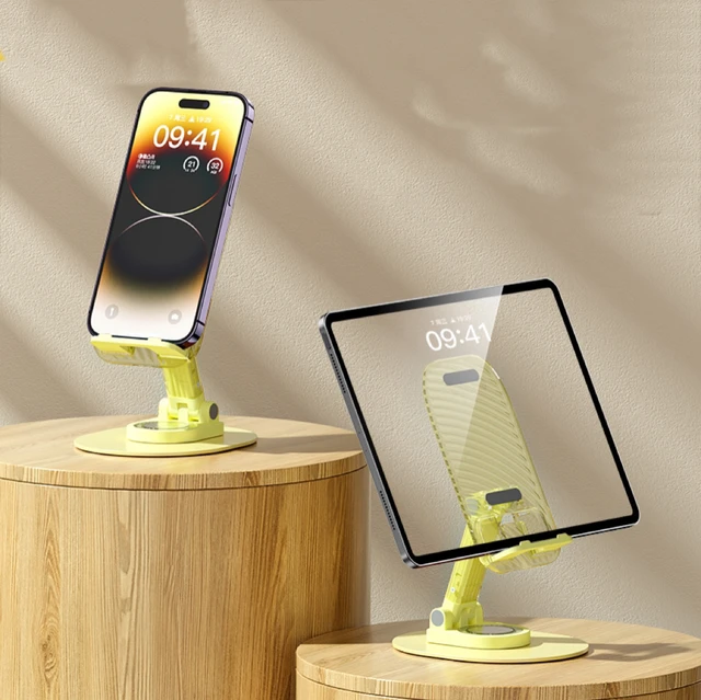 New Arrival ABS Material Kickstand 360 rotation 180 Adjustable Stand Home Desk Phone Holder for Mobile Phones