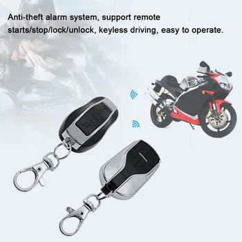 Alarme Moto Sans Fil TKSE 12V - Antivol Puissant Avec 2 Télécommandes, Sensibilité Réglable, Distance 150m