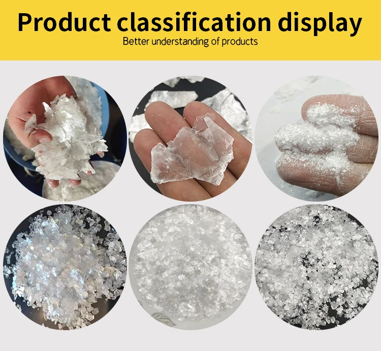 High Whiteness White Synthetic Mica Flakes  White Mica Transparent Mica Flakes for Insulation Decoration Plastic Building factory