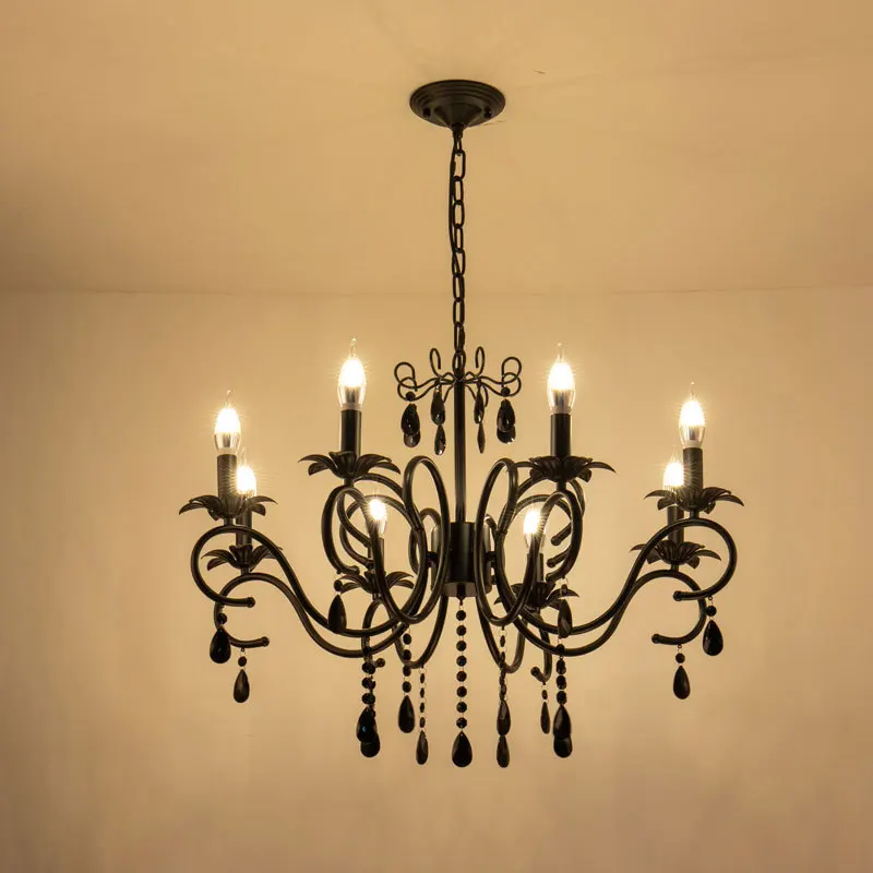 Klassisk ljusstakehängande modern lampa Lyxig hänglampa för vardagsrum, bröllop, droppar, sovrum, kristallkrona