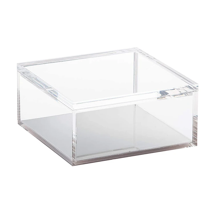 Acrylic Container Home Organizer Square Transparent Acrylic Storage Box