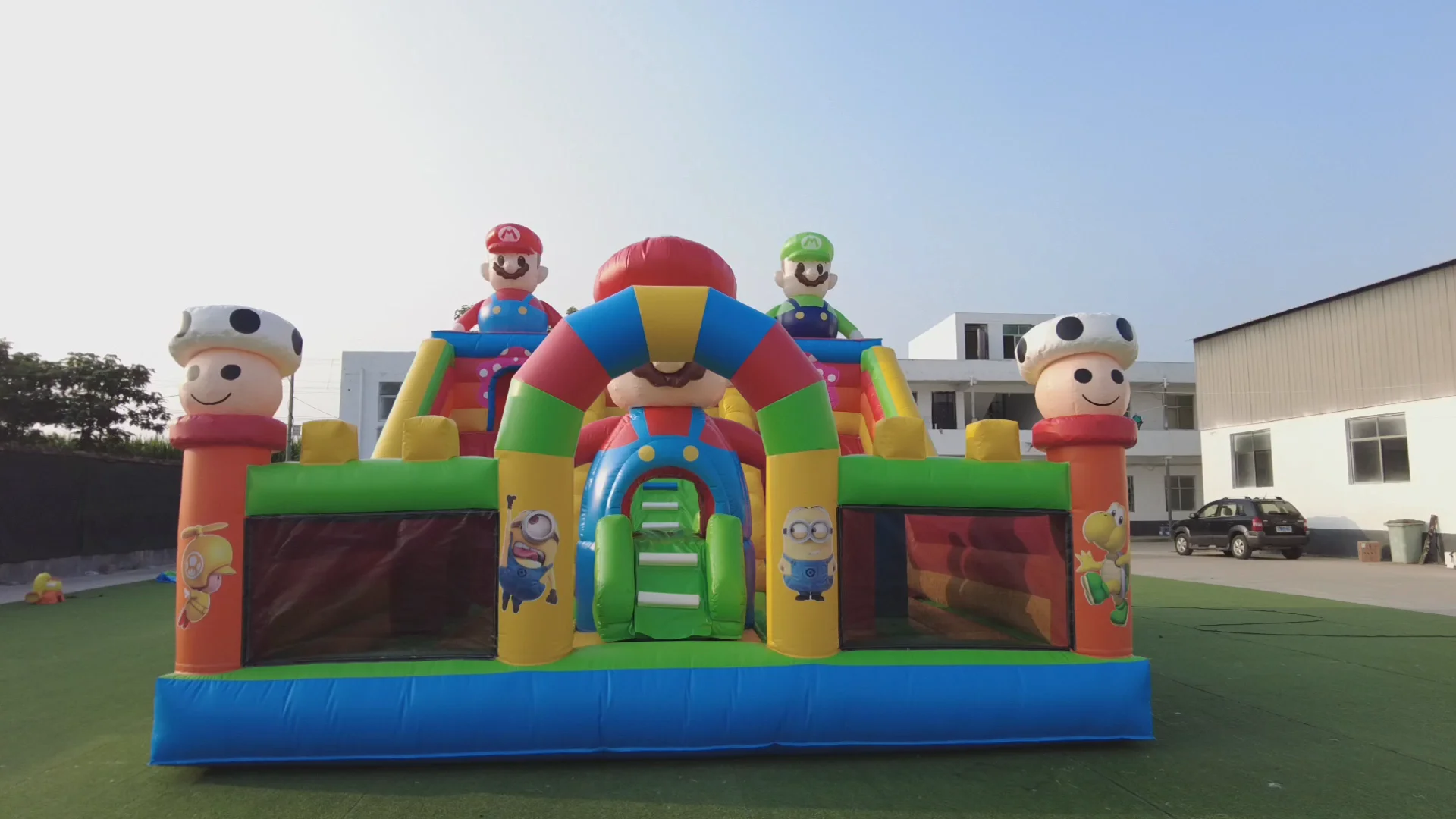 New Design Inflatable Bouncy Castle With Slide Cartoon Inflatable Kids ...