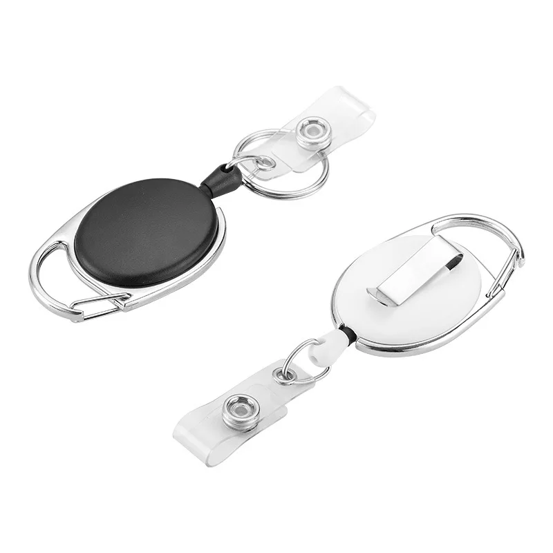 P004 Oval Retractable Badge Holder With Bulk Id Card Key Holder ...