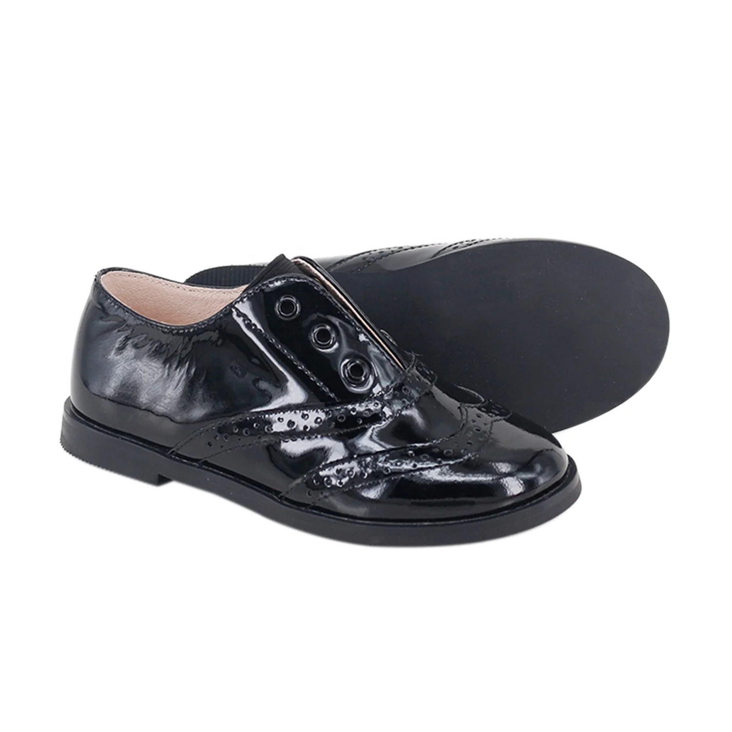 Индивидуальный Новый дизайн, Детские Высококачественные эластичные Лоферы Choozii из лакированной кожи, Повседневные слипоны для мальчиков