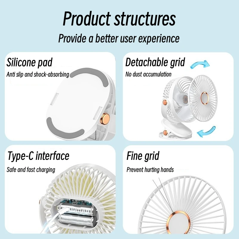 Portable Cooling Fan, 2400mAh, USB, 720 - detail 18