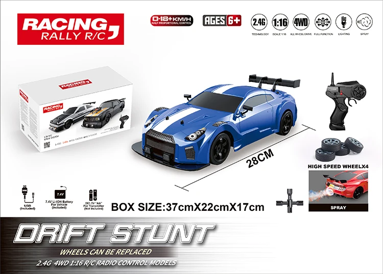 HOSHI NEW SC24 RC Drift Car - 1:16 Scale High Speed Fun