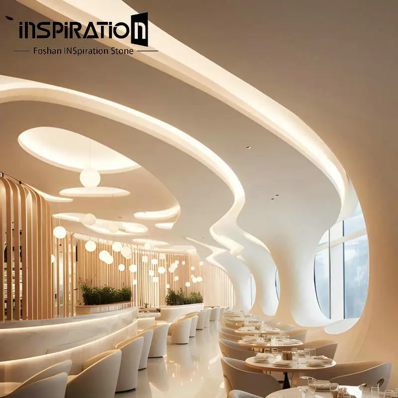 Gypsum GRG Material Ceiling Medallion for Indoor Decoration Gypsum Board Suspended Ceiling