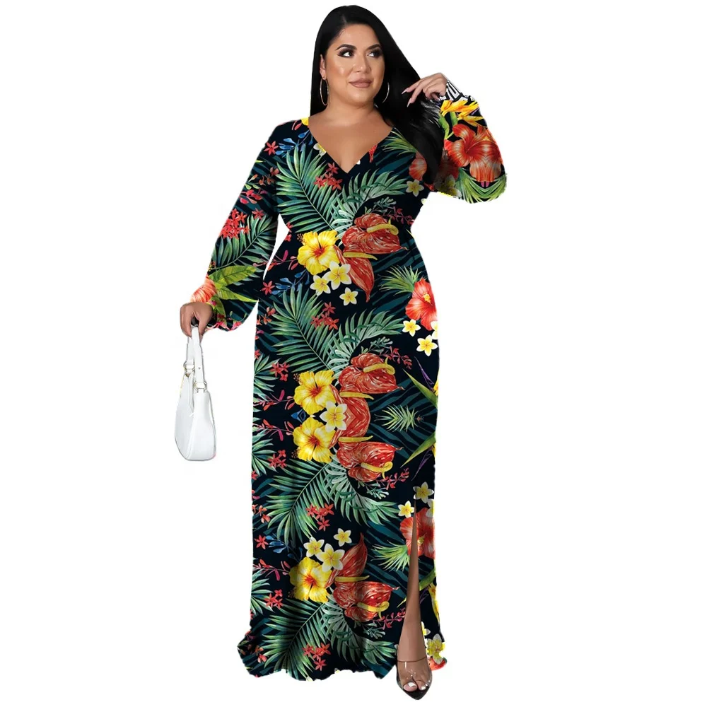 Summer Floral Printed Pleated Dress Vestidos Half Sleeve Ladies Wrap Long Fat Women Clothing Casual Plus Size Women Dresses
