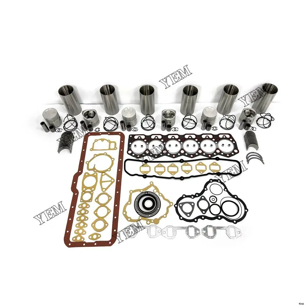 Rebuild Kit With Bearings Piston Ring Liner Cylinder Gaskets Bearings Piston Fit for Mitsubishi 6DR5 Excavator Accessories