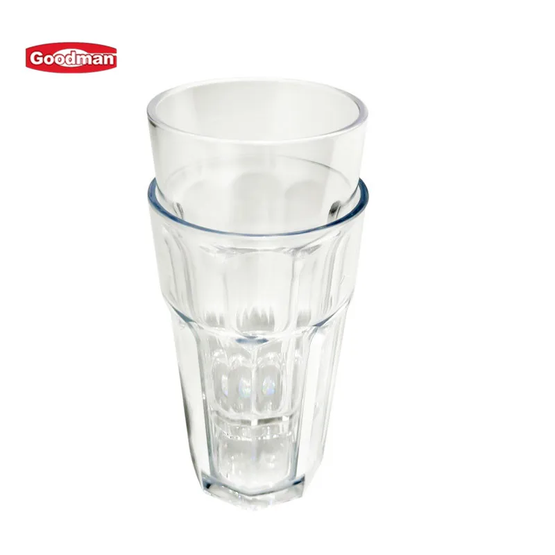 Restaurant Supplies Canteen Service Drinkware Tea Tumbler 12 Oz Polycarbonate Sparkling Water Glass Reusable Plastic Beer Cup factory