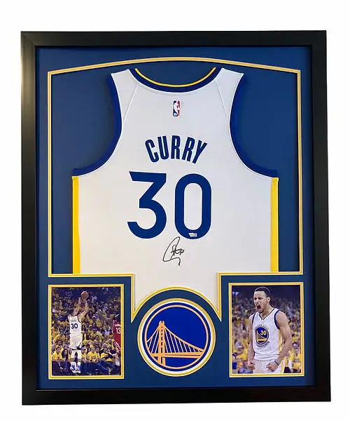 40x32inch Sport Jersey Display Frame Case With Double Mat Wood Shadow