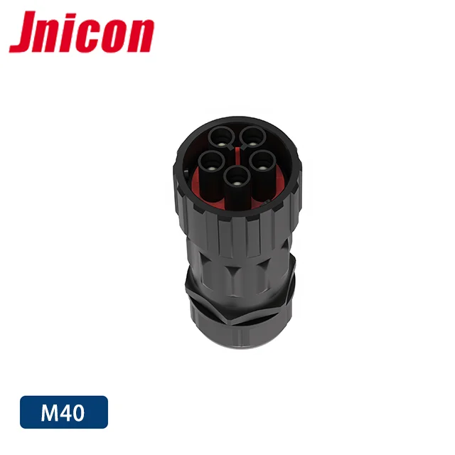 Jnicon Circular Connector M40 50a 5 Pin Male Female Panel