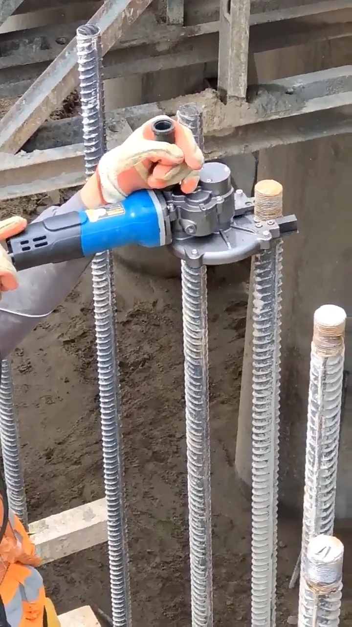 Under Construction Using 900w Rebar Cutting Machine To Cut Cast Iron