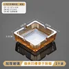 Glass square amber ashtray-small size