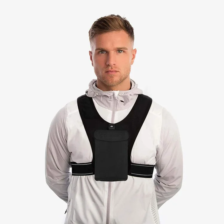 OEM Custom Logo Breathable Reflective Running Vests Hydration Bottle Chest Pack Gear Cycling Phone Holder Running Vest