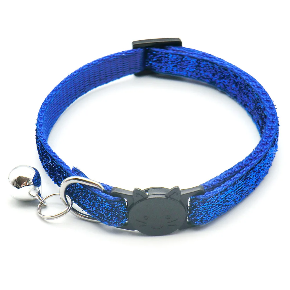 Adjustable Retractable Safety Elastic Cat Collars Nylon Mixed Colors Quick Release Safety Buckle