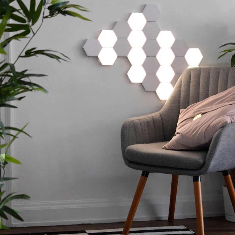 Оптовая продажа с завода, Индукционная ячеистая Квантовая Сборка DIY, геометрия, детский ночник