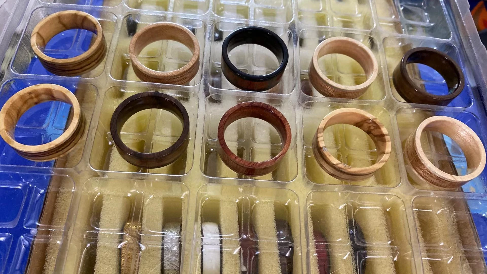 Factory Direct New Design ntag 424 Dna Tag Tamper Ring  Bamboo Wood ntag 424 Dna Tt NFC Ring
