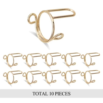 KAYMEN 10 Pieces Sets Thin Nail Rings for Women Fingers, Fingertip Protective Cover Manicure Art Rings Fashion Jewelry Accessory