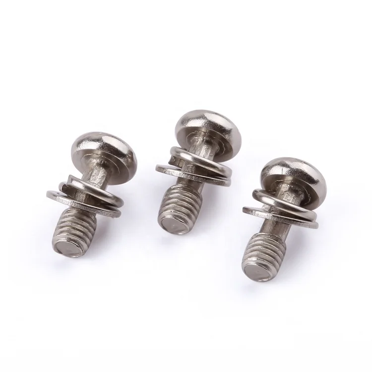 Customization fasteners phillips pan head spring washer flat gasket carbon steel machine screws