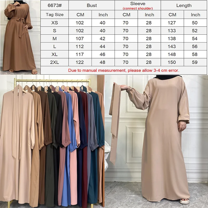 Abaya Wholesale Market in Dubai Abaya 2023 Turkish EID Modest Dresses With  Pockets Elegant Nida Closed Abaya Women Muslim Dress