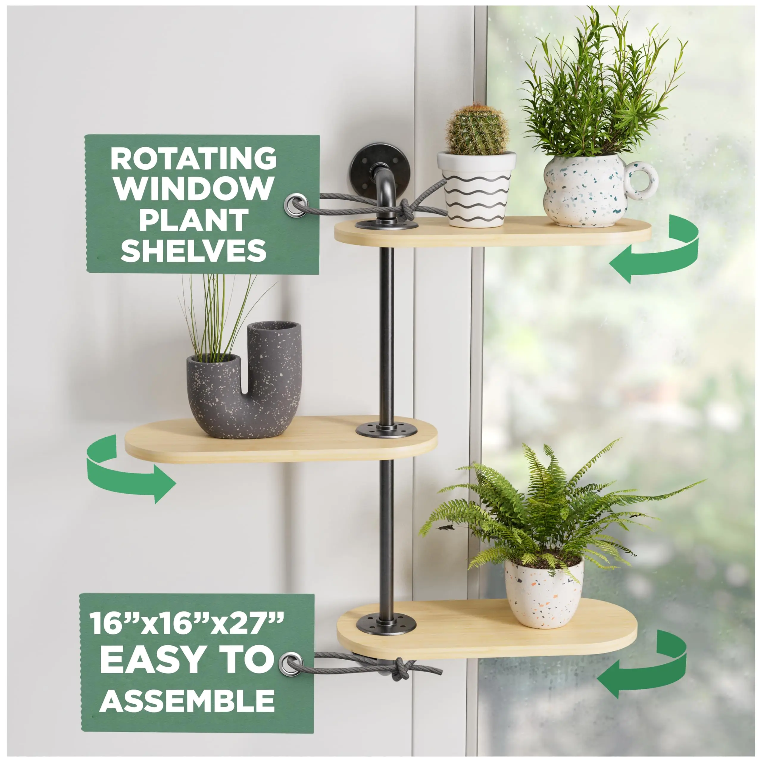 Support De Plante En Métal Créatif - Étagère à Fleurs 6 Niveaux Pour Fenêtre, Coin, Salon