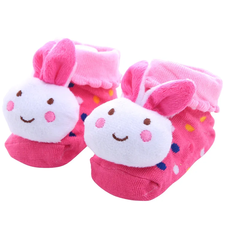 Cute Baby Socks With 3d Soft Rattle Toddler Booties For Baby Boys Girls ...