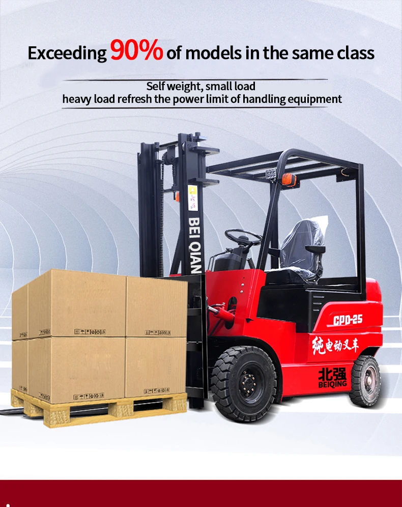 High Quality 1ton 1.5ton Electric Forklift Truck New Style High Driving Ability Cabin Design Retail Factory Price Motor supplier