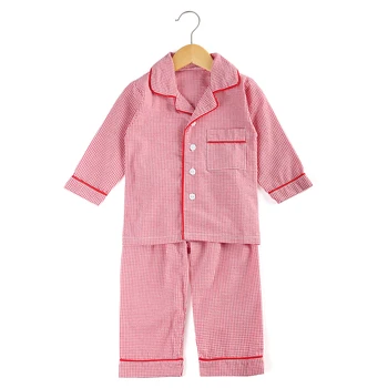 Baby Sleepwear Kids Fall Winter Button Clothing Child With Pocket Clothes Toddler Boys Girls Pajamas