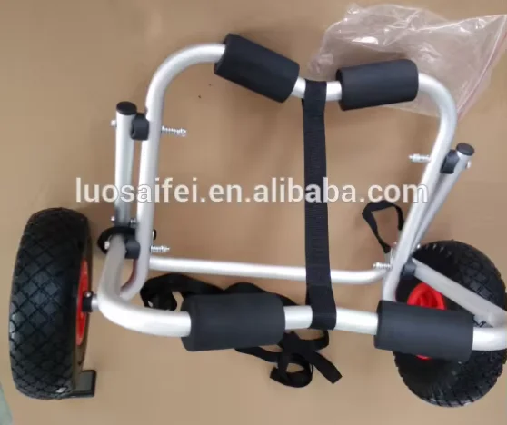 Lightweight Foldable Hand Kayak Trolley with Pneumatic Wheels for Canoe and Kayak Transportation