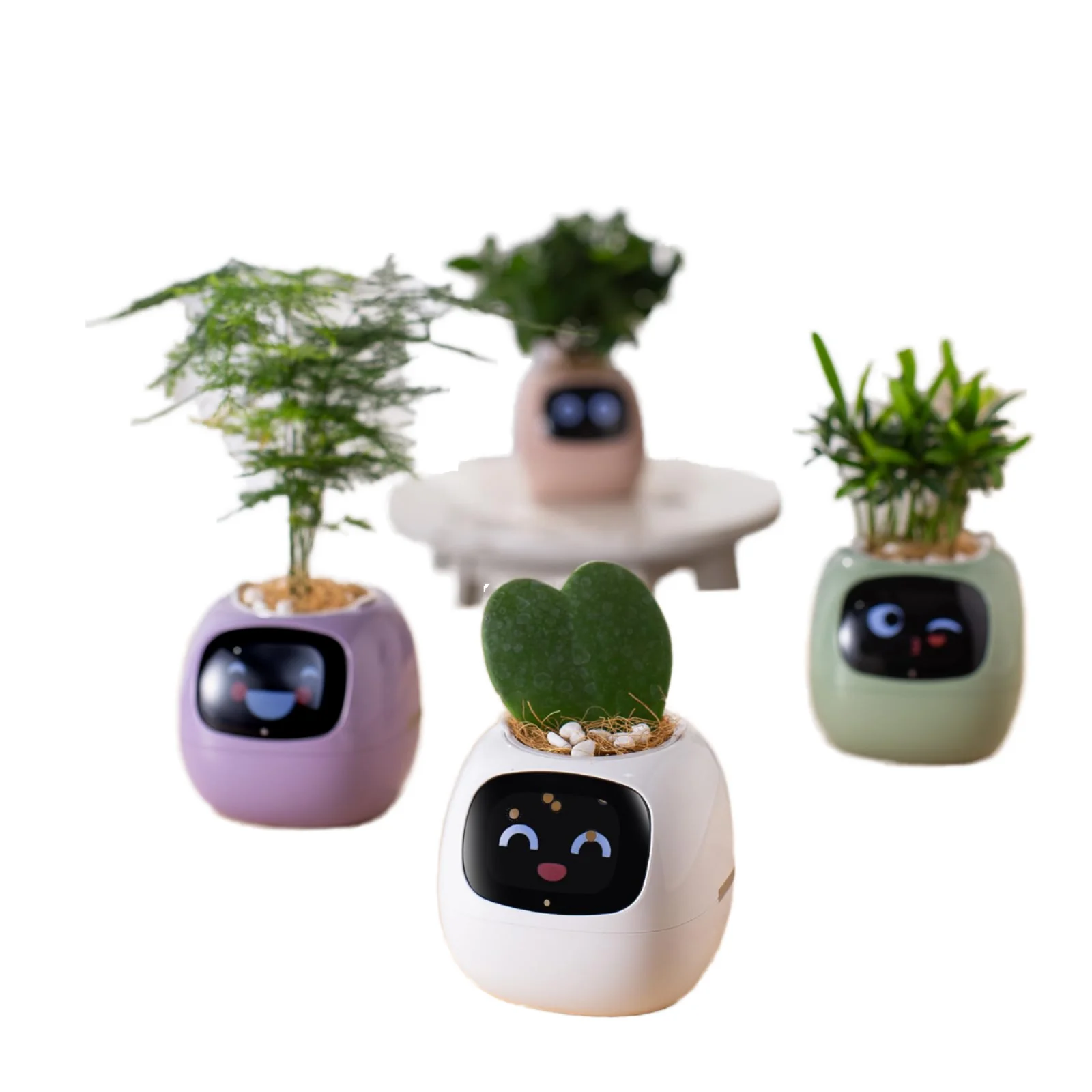 Smart Flower Pot Smart Pots & Planters Interaction Smart Planter Cute Pet  Digital Plant Pot Balcony Desktop Ai Planter