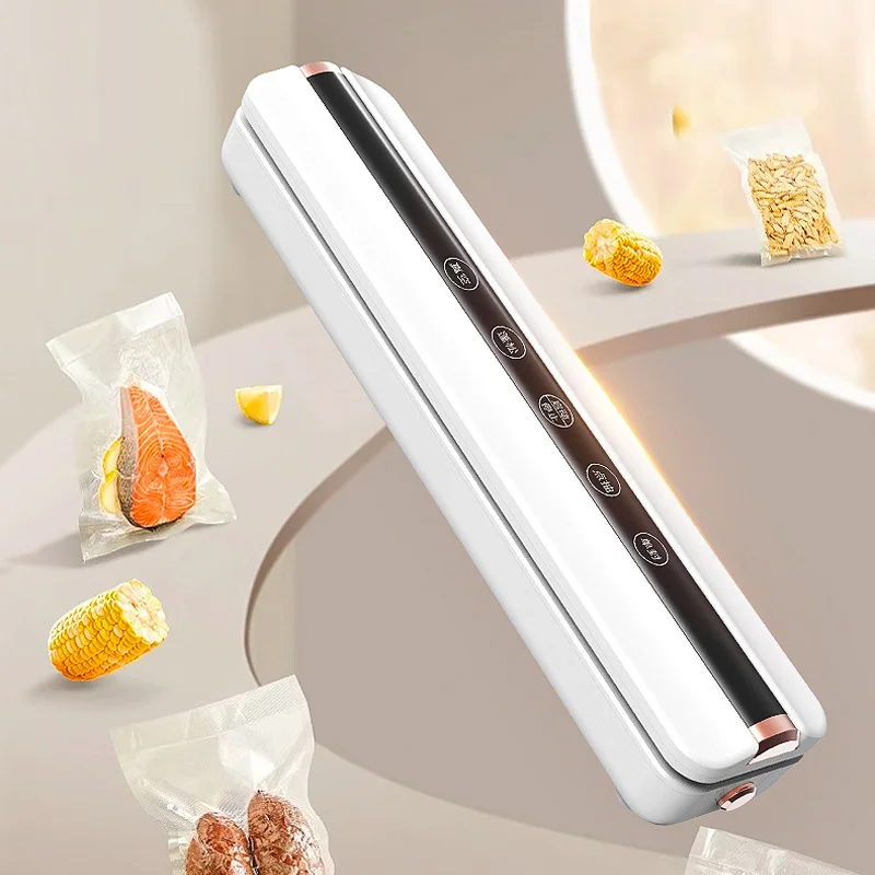 Portable Mini Vertical Automatic Food Sealing USB Battery Rechargeable Wireless Vacuum Sealer Machine