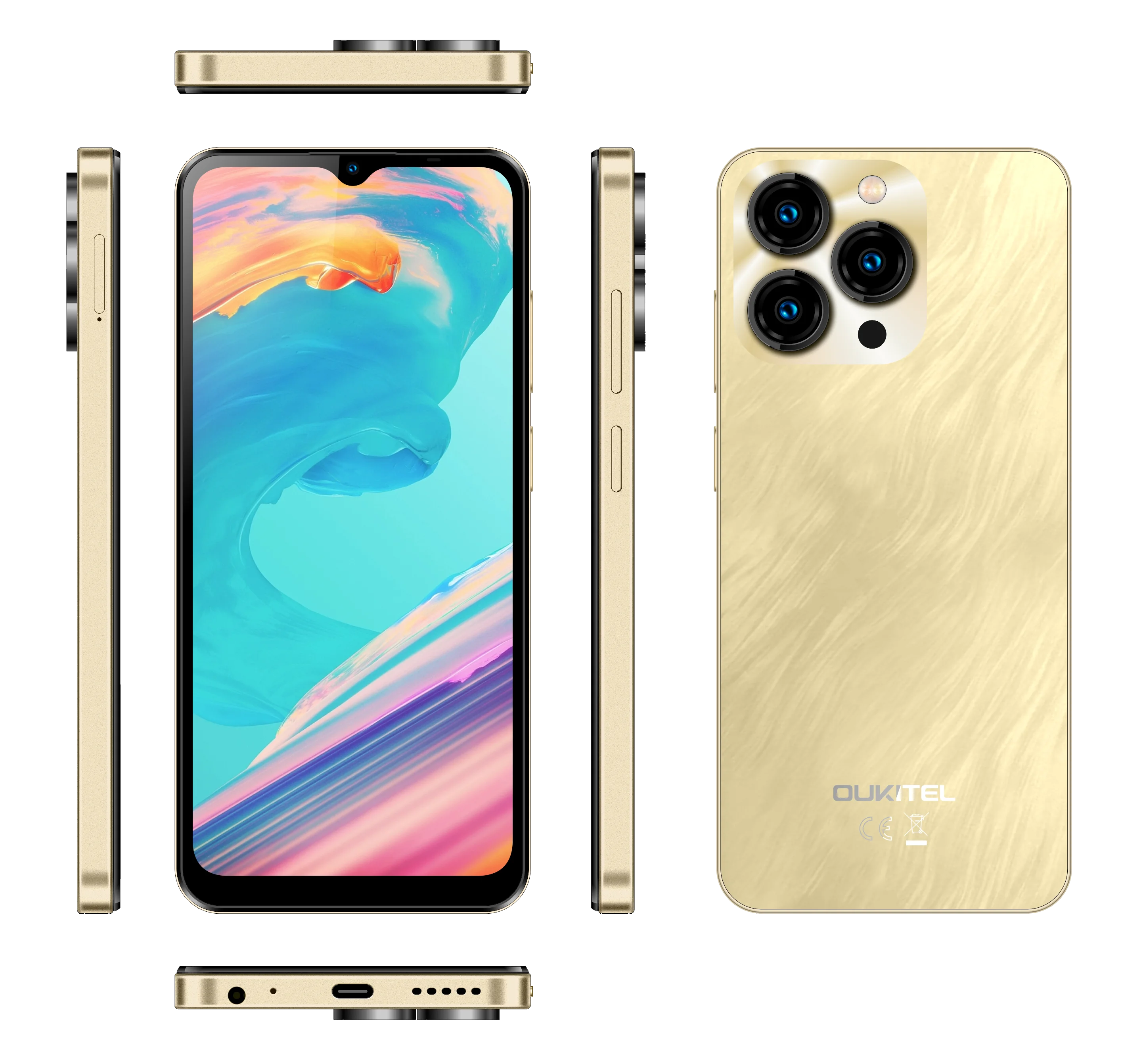 Original Oukitel C2 Mobile Phone 6.6inch 60 Hz 4GB+64GB Cheap