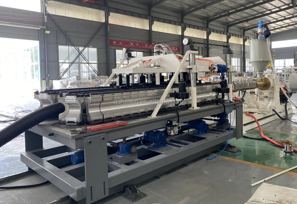 Landscaping Tunnel Drainage HDPE Single and Double Wall Corrugated Perforated Drainage Pipes Plastic Pipe Extruder Machinery