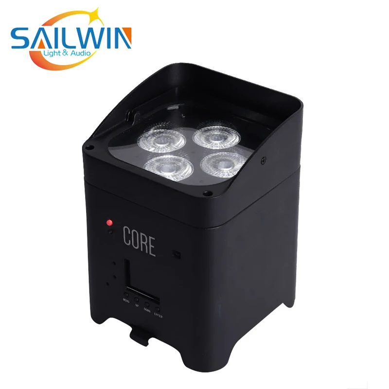 Sailwin Stage Lighting APP Mobile 4X18W  RGBAW UV Battery Powered LED Par Light for Wedding Party