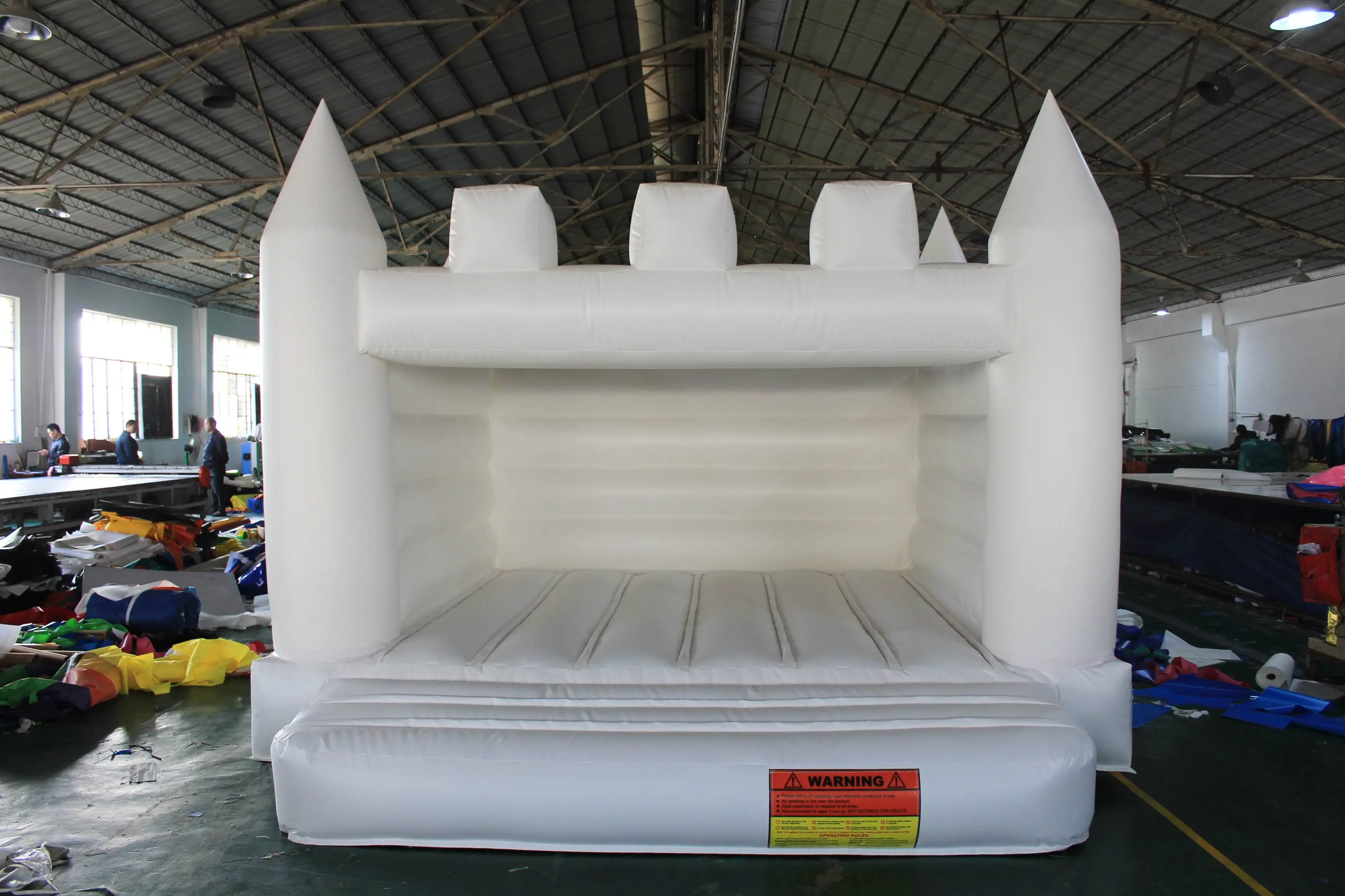 Cheap Custom Colors PVC Vinyl Inflatable Bouncy Castle Kid's Event Rental White Bounce House for Parties and Trampoline Park