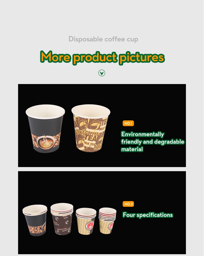 Wholesale Printing 4oz 6oz 7oz Single Wall Disposable Paper Cups