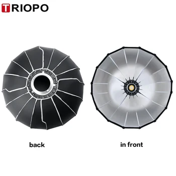TRIOPO KP2-120 KP2 120cm Portable Quick Release Deep Parabolic Softbox Bowens Mount With Grid Photography Studio Video Flash detail image