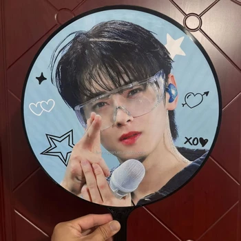 Make Your Custom Photo Kpop Image Printed Picket Double Sided K-pop Hand Fans Round Plastic Fan Picket