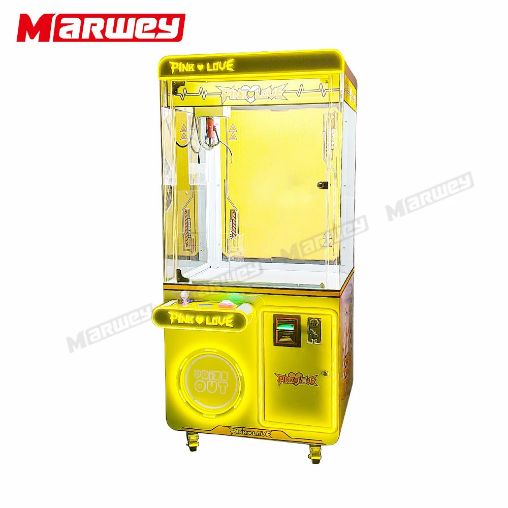 Оптовая продажа популярный привлекательный металлический шкаф плюшевый игрушечный кран машина с монетоприемным кукольным