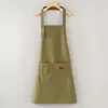 Lona clásica con cuello halter caqui profundo ajustable