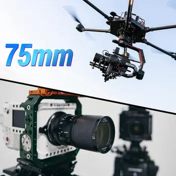 SIRUI Saturn 75mm T2.9 1.6X Full Frame Carbon Fiber Anamorphic Lens, Cine Lens Less Than 500g (Blue Flares, L Mount) detail image