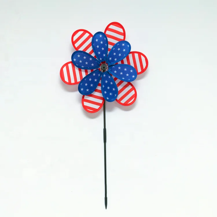 Патриотические ветряные Спиннеры, американская портативная ветряная мельница, декоративные ветряные мельницы