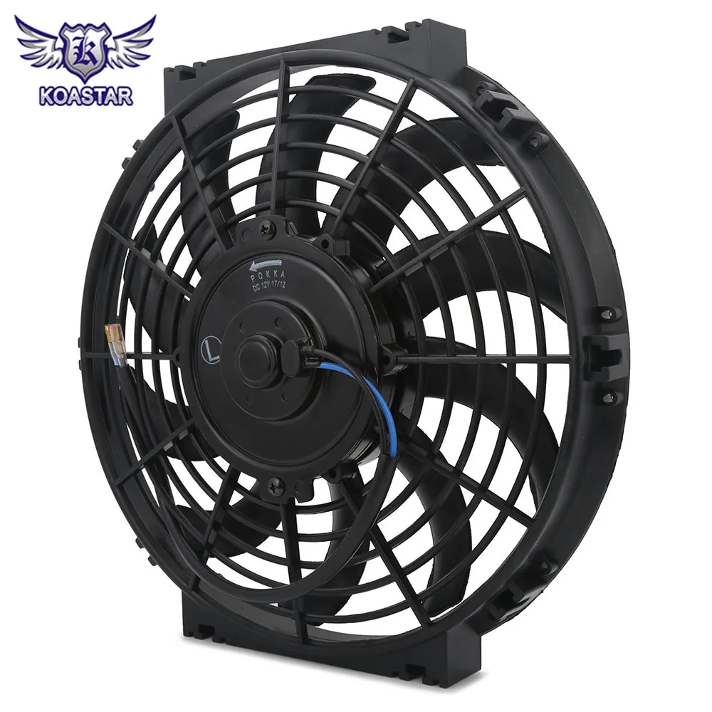 10 Inch S-Blade Electric Radiator Cooling Fan Universal 12V 80W Push ...