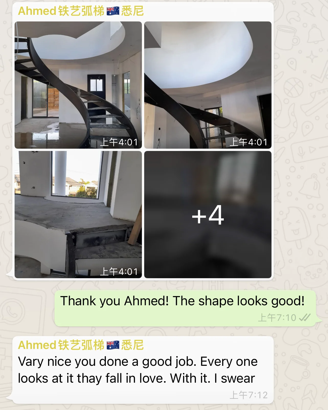 DB with Wrought Iron Balustrade Glass Railing Indoor 16mm Marble Tread High End Luxury Curved Stairs for America supplier