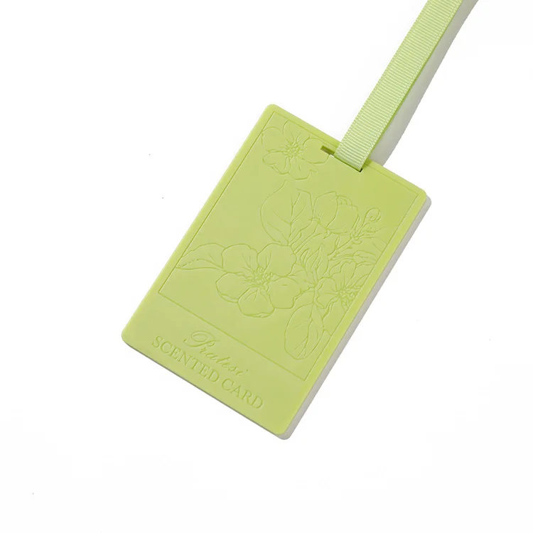 Custom Different Shape Scented Plastic Fragrance Cards Hanging Car air Freshener Gel Silicon Scented Perfume Cards