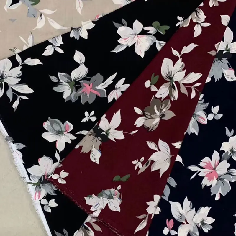 Остров цветочных листьев блок свободы из муслина с разряда полиэфирная вискозная принтованная ткань для liberty текстильной печати