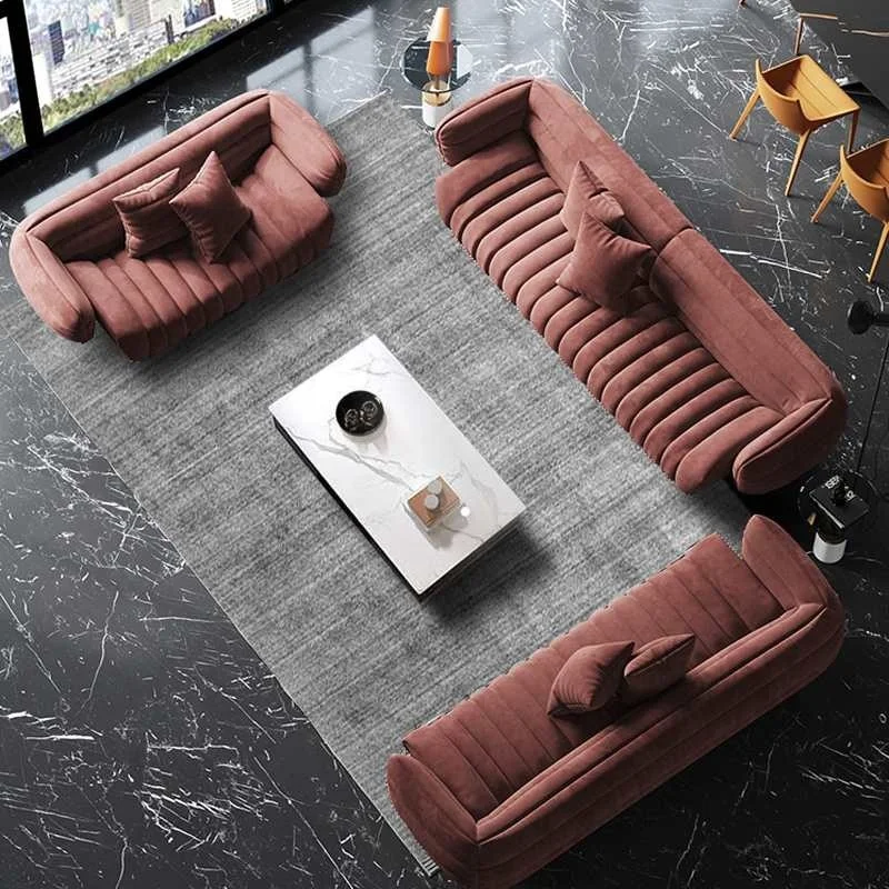 Italian Luxury Banana Boat Sofa Set Lightweight Fabric Outdoor Use Hotels Beauty Kitchens Bathrooms Schools Workshops Parks