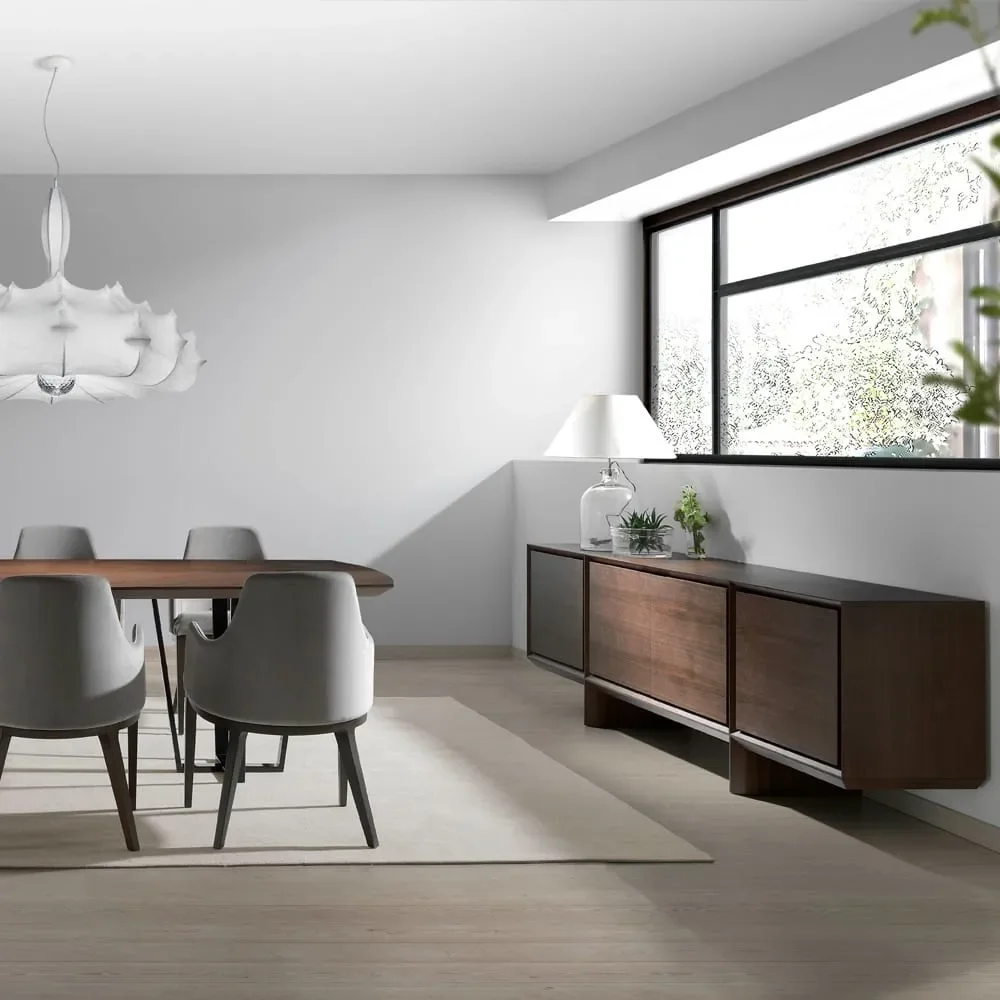 Роскошный дизайнерский комплект мебели для столовой роскошный буфет виллы современный деревянный шкаф хранения из ореха