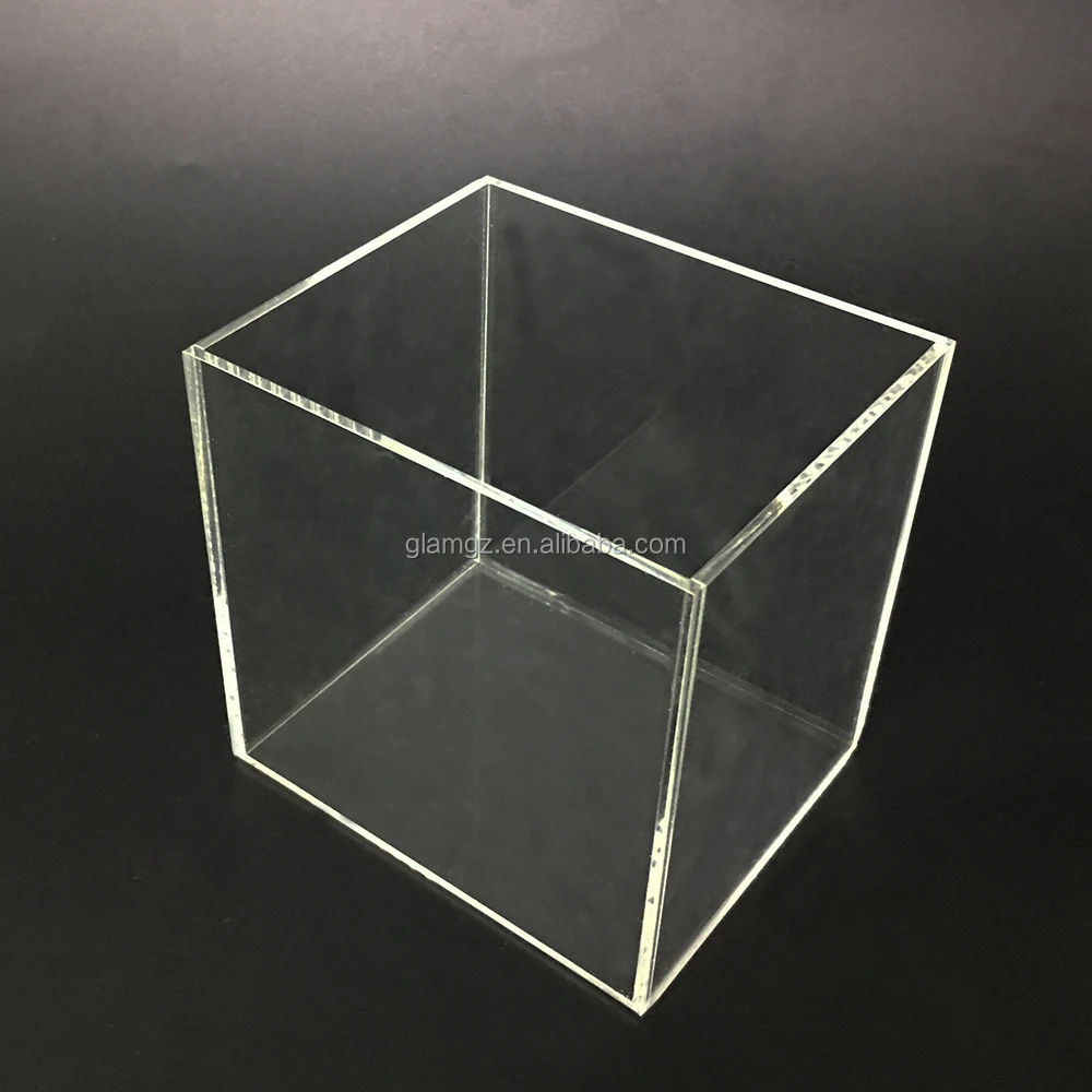 Smoke Acrylic 5-Sided Box - Plexiglass, Lucite